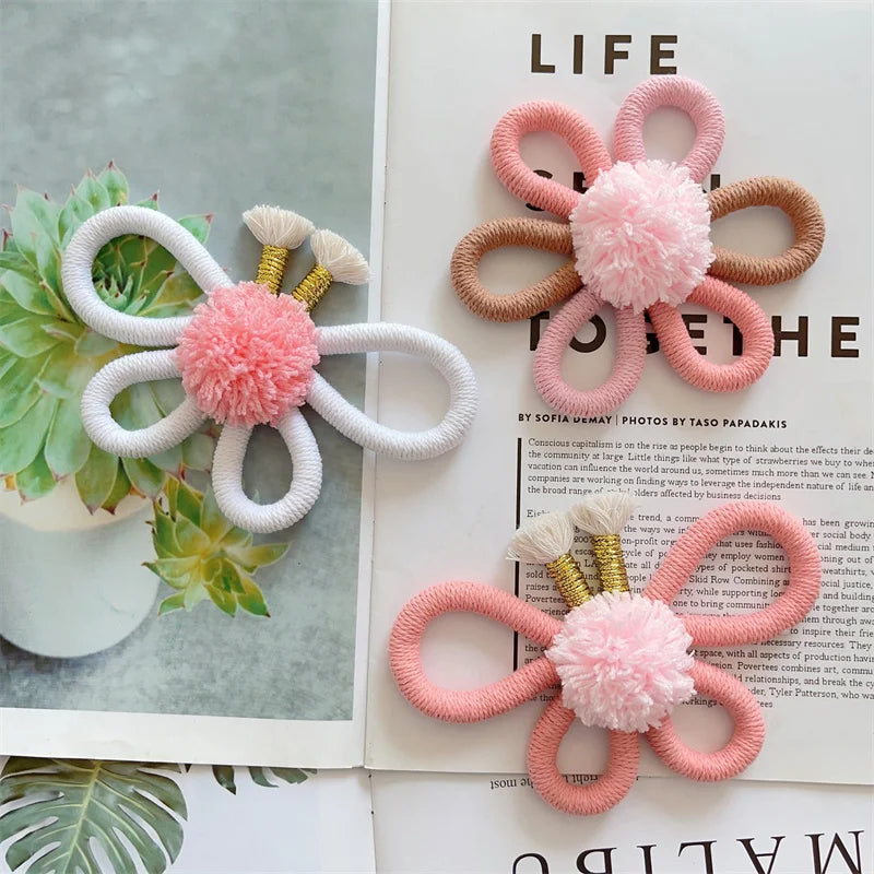 Hemasa  Boho Macrame Butterfly Flower  Wall Decor/ Girls Dorm Kids Room Hanging Pendant