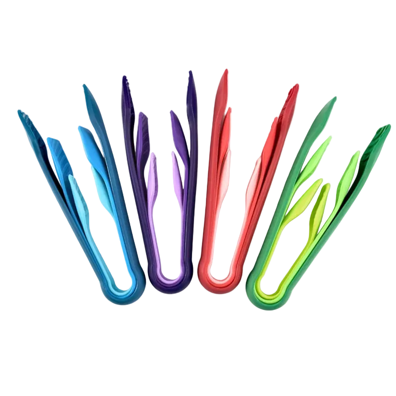 Tejesa 3Pcs/set Non-Slip Food Tong Food Grade Plastic Bread Tongs Salad Serving Tongs Kitchen Cooking Clip Clamp Bbq Tools Accessories