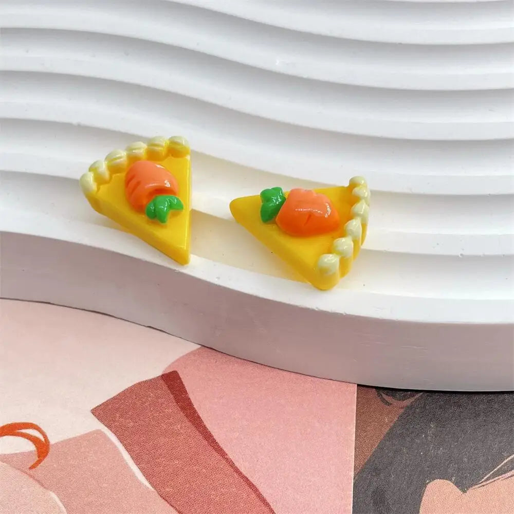 10 Pcs Resin Simulation Cartoon Macaron Flatback Cabochon Art Supply DIY Earring Craft Scrapbooking For Hair Bow Clip Decoration
