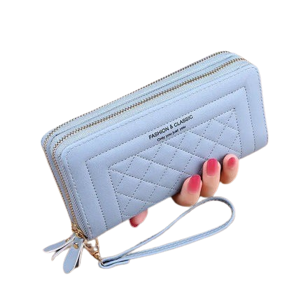 Hemasa Long Wallet for Women /Tassel Coin Purse Card Holder Wallets/ Double Zipper PU Leather Clutch Bags/ Luxury Money Phone Bag