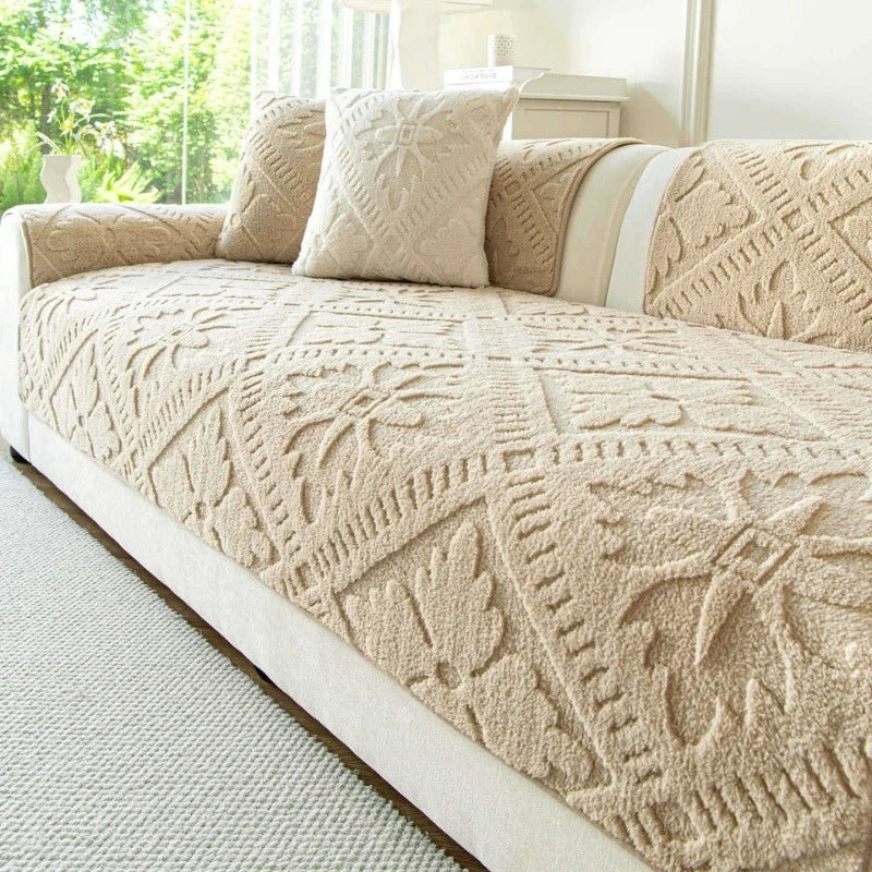 1PC Plush Sofa Covers for Living Room Winter Warm Universal Couch Mat French Style Non-slip Sofa Seat Pad Home Decor 방석쿠션