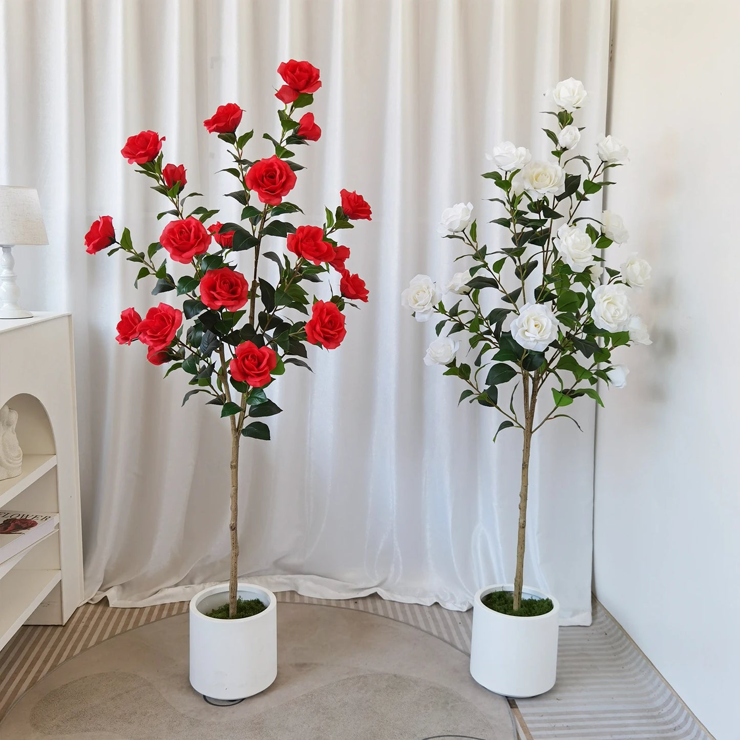 145-170cm New Artificial Rose Tree indoor house ornament fake plant for wedding home garden living room decor Christmas outdoor