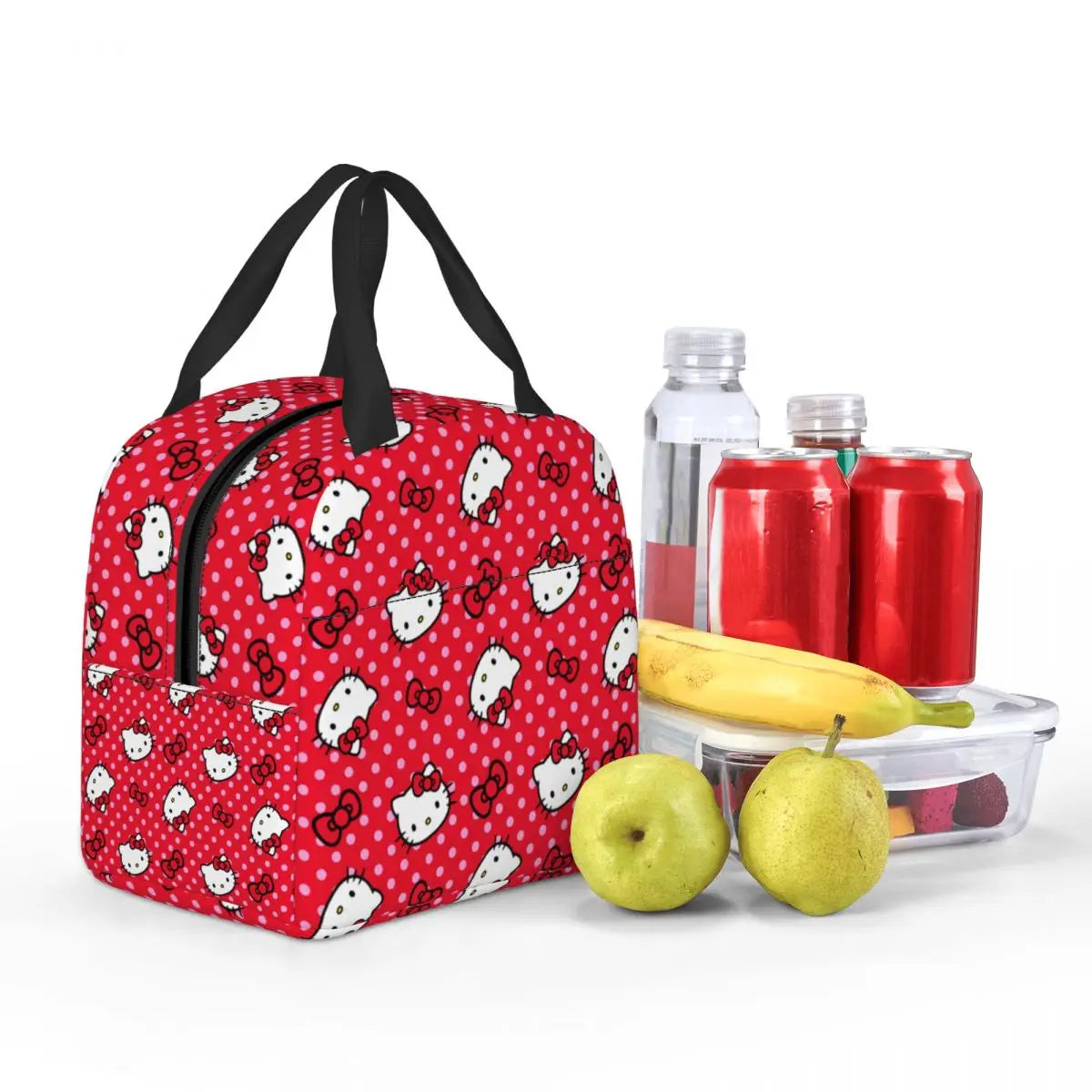 Custom Sanrio Hello Kitty Insulated Lunch Bag for Work School Leakproof Thermal Cooler Lunch Box Women  Food Container Tote Bags