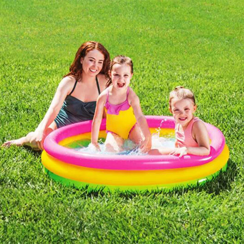 Hemasa Summer Pool Baby Paddling Play Basin Bathtub Portable Kids Outdoors Sport Play Toys Inflatable Round Mini Swimming Pool Children