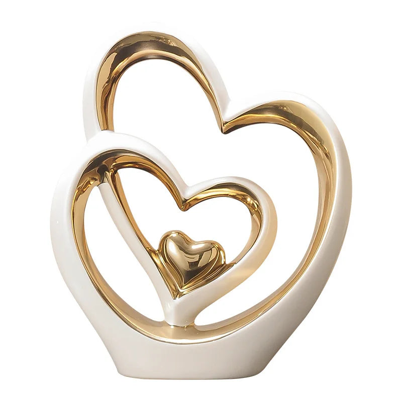 Tejesa Heart-Shaped Modern Minimalist Decor - Luxury Home Accent for Living Room, Entryway, Wine Bar & TV Cabinet