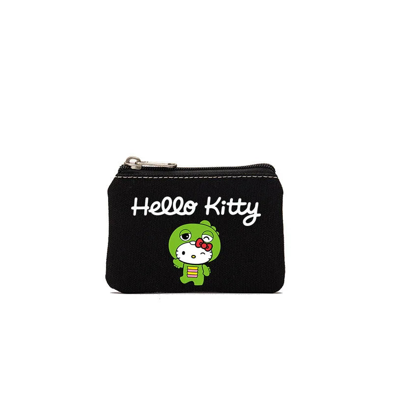 Cartoon Hellos Kittys Coin Purse Canvas Bag Card Bag Simple Fabric Coin Small Bag Cotton Storage Bags for Children's Gifts