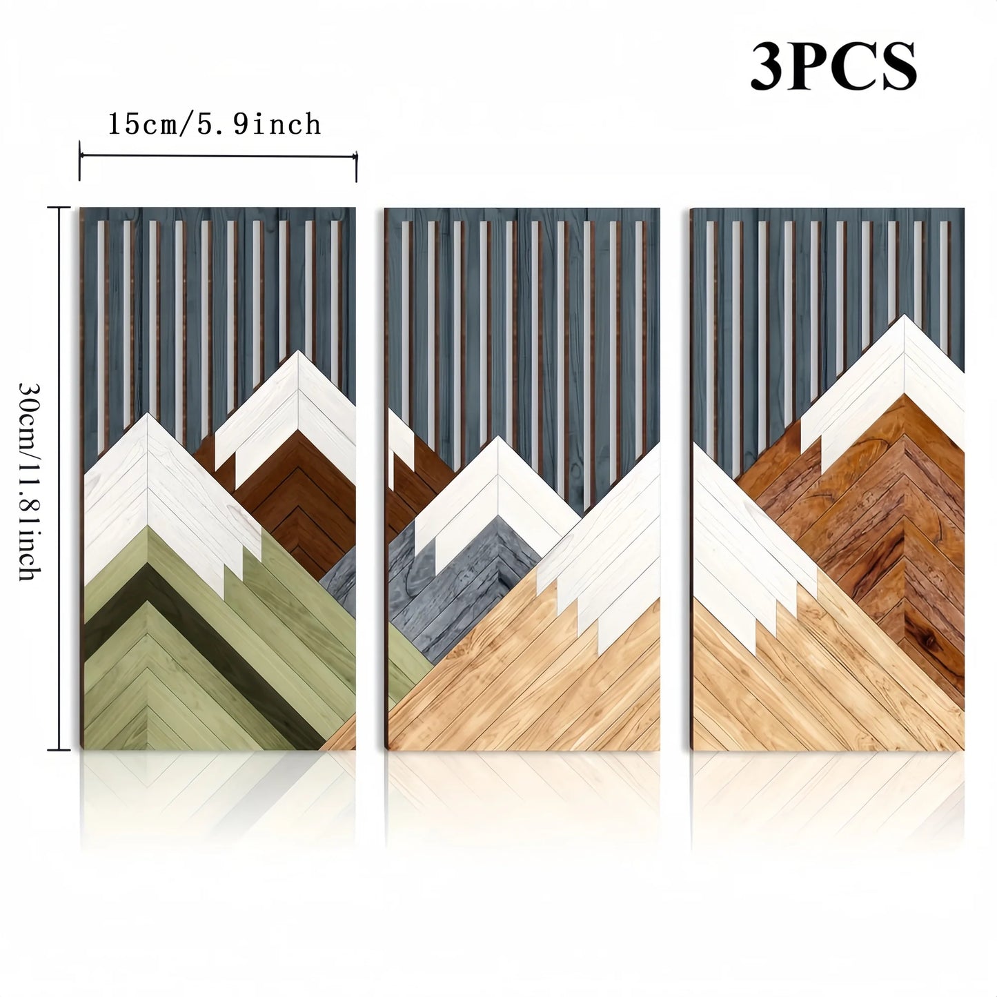Hemasa 3pcs Boho style Hollow Wood Retro Rustic Leaf Pattern Wall Hanging Art Living Room Bedroom Wall Hanging Home Decoration