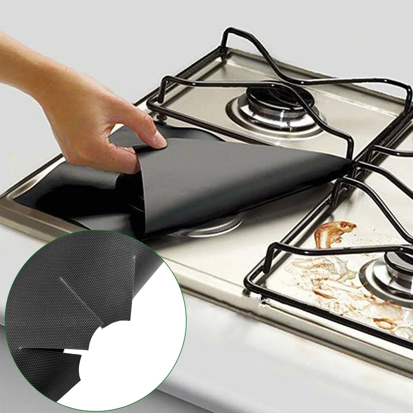 Hemasa  4PCS Gas Stove Protector Stovetop Burner Covers / Washable Mat Cooker Cover  cooking  stove cover