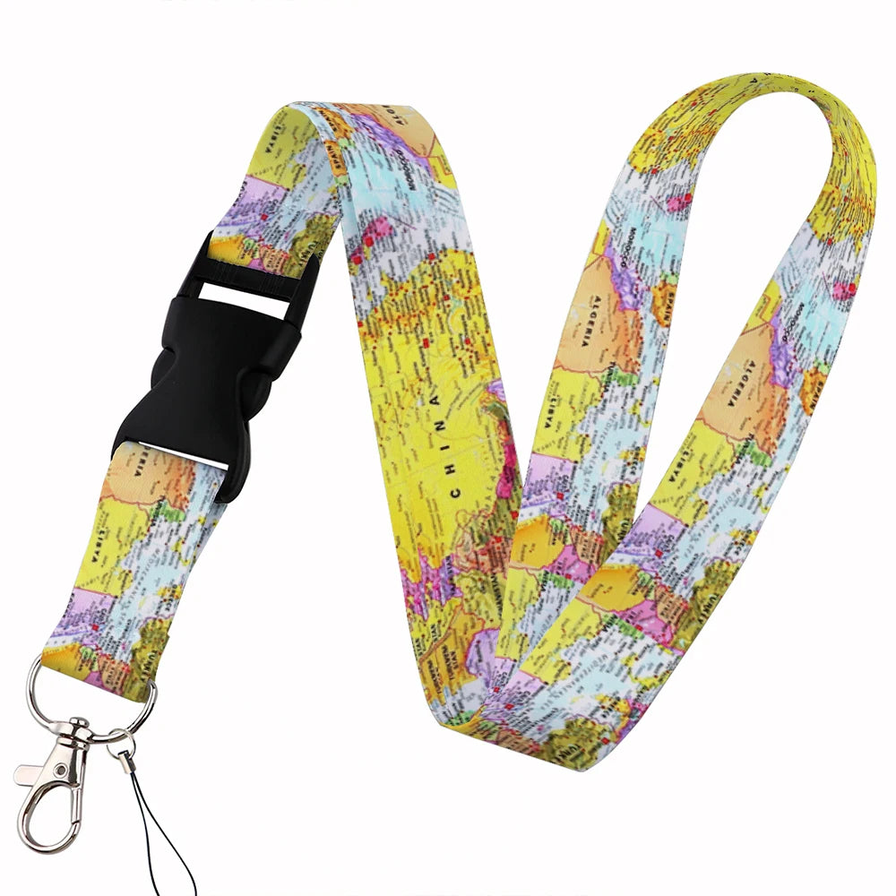 Tejesa Starlit sky Lanyard Keys Chain Badge Holder ID Credit Card Pass Hang Rope Lariat Mobile Phone Charm