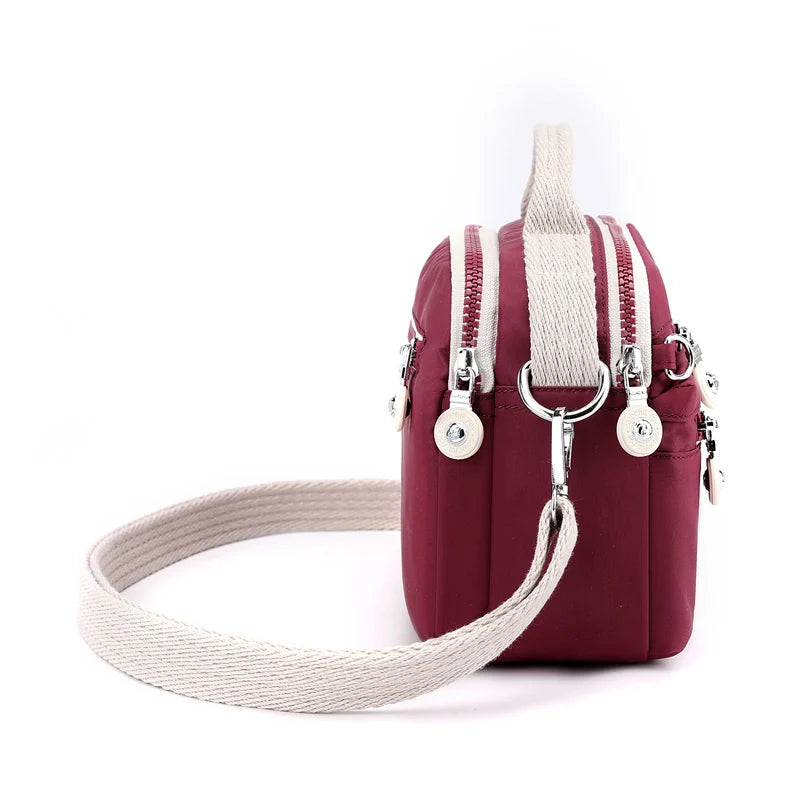 Tejesa  Double Layers Women Small Handbag  / Female Shoulder Bag Multi pockets Gilrs Shopping Messenger Bag