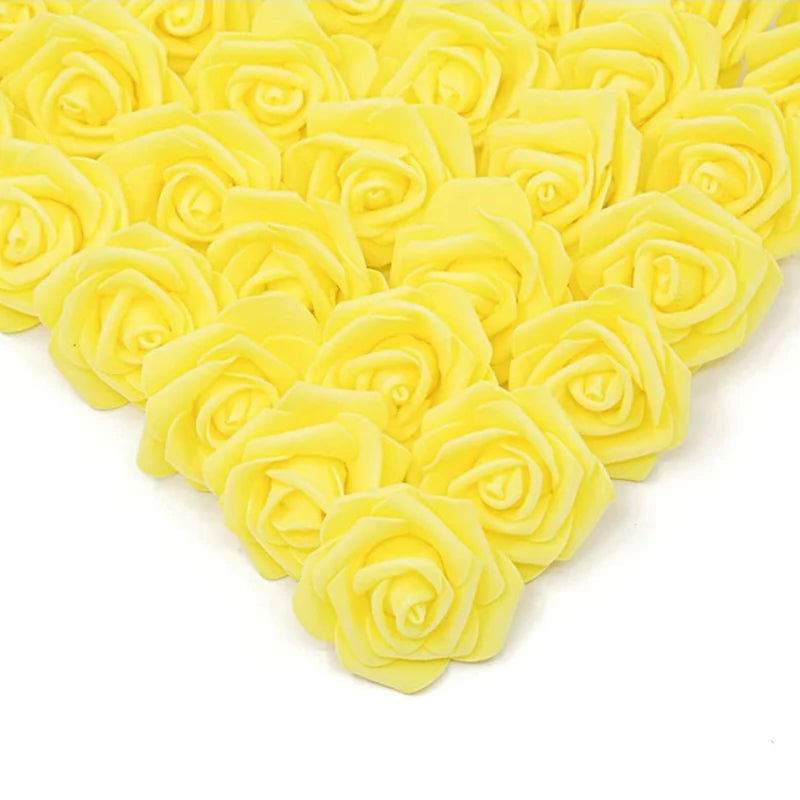 Tejesa 30/50Pcs Artificial Bridal Bouquet Foam Rose Flower Head Fake PE for Home Room Dceoration Party Wreath Accessories Wedding Decor