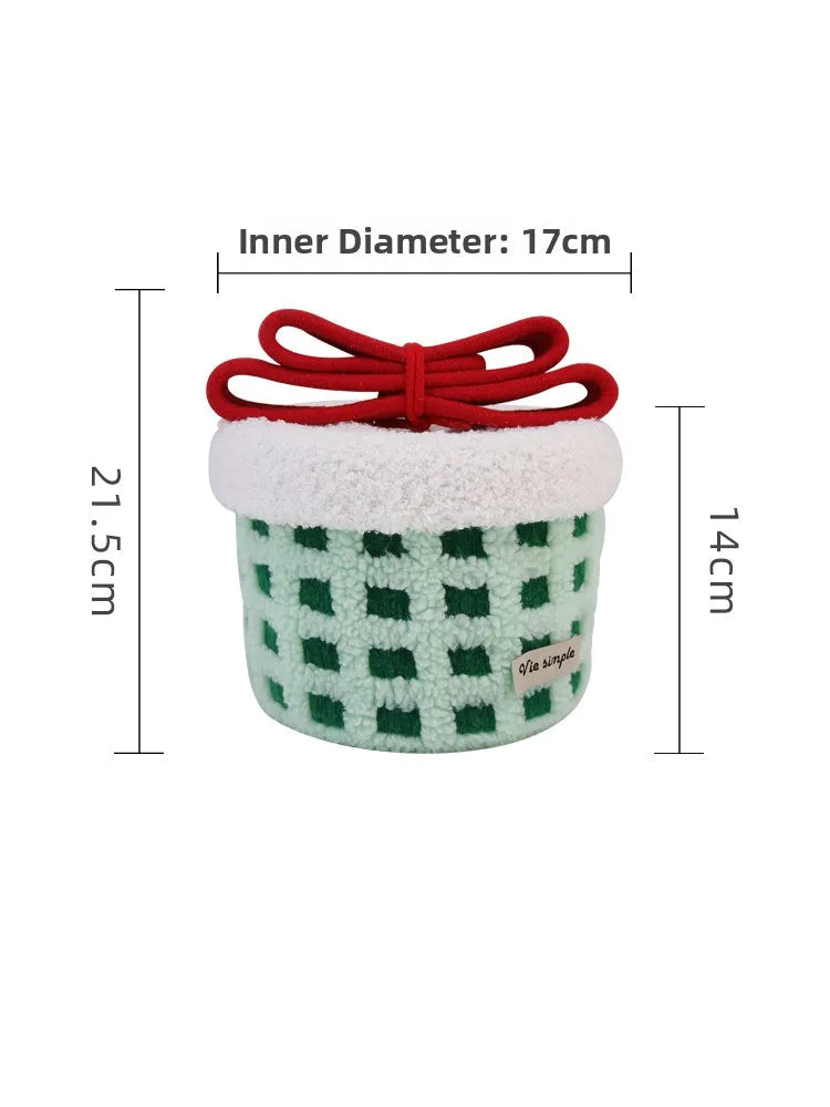 Tejesa Dopne Cotton Tead Woven Storage Basket Cute Living Room Sna Miscellaneous Goods Storage Box Bedroom Cosmetic Organizer...