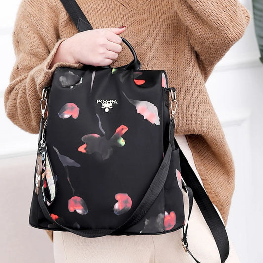 Student Fashion All match Anti-theft Backpack Women's Oxford Nylon Waterproof Large Capacity Portable Mummy Bag Christmas Gift