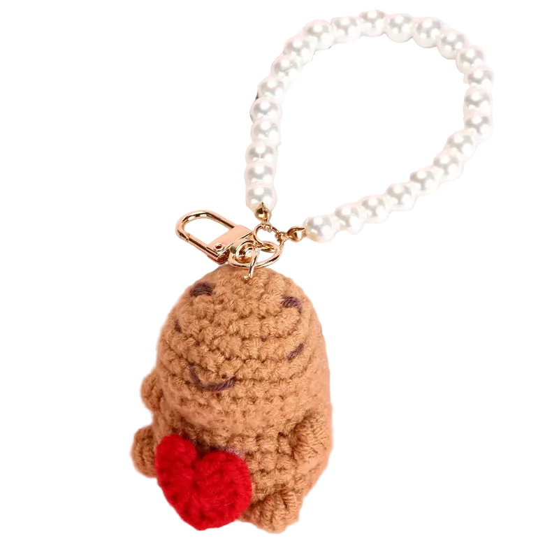 Hemasa Crochet Christmas Snowman Key ring /Knitting Christmas Key Chain for Girls