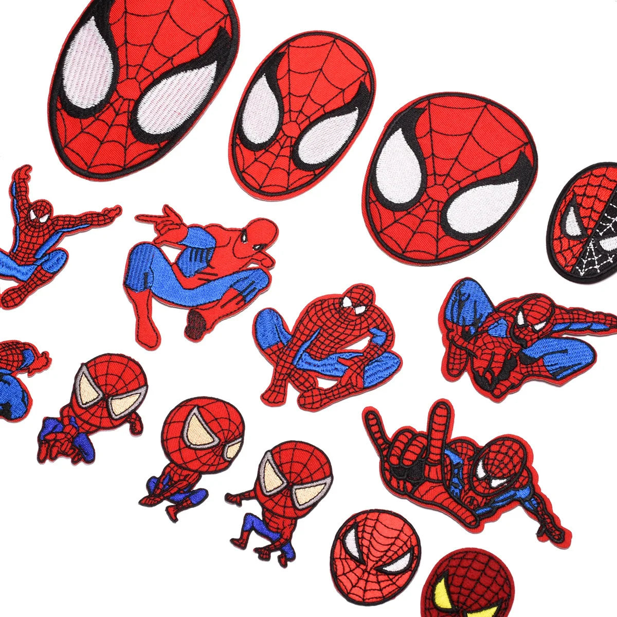 20PCS Disney Marvel Superhero Spider-man Cartoon Embroidered Children's Patch Clothing Denim Pants Decorative Patch Accessory