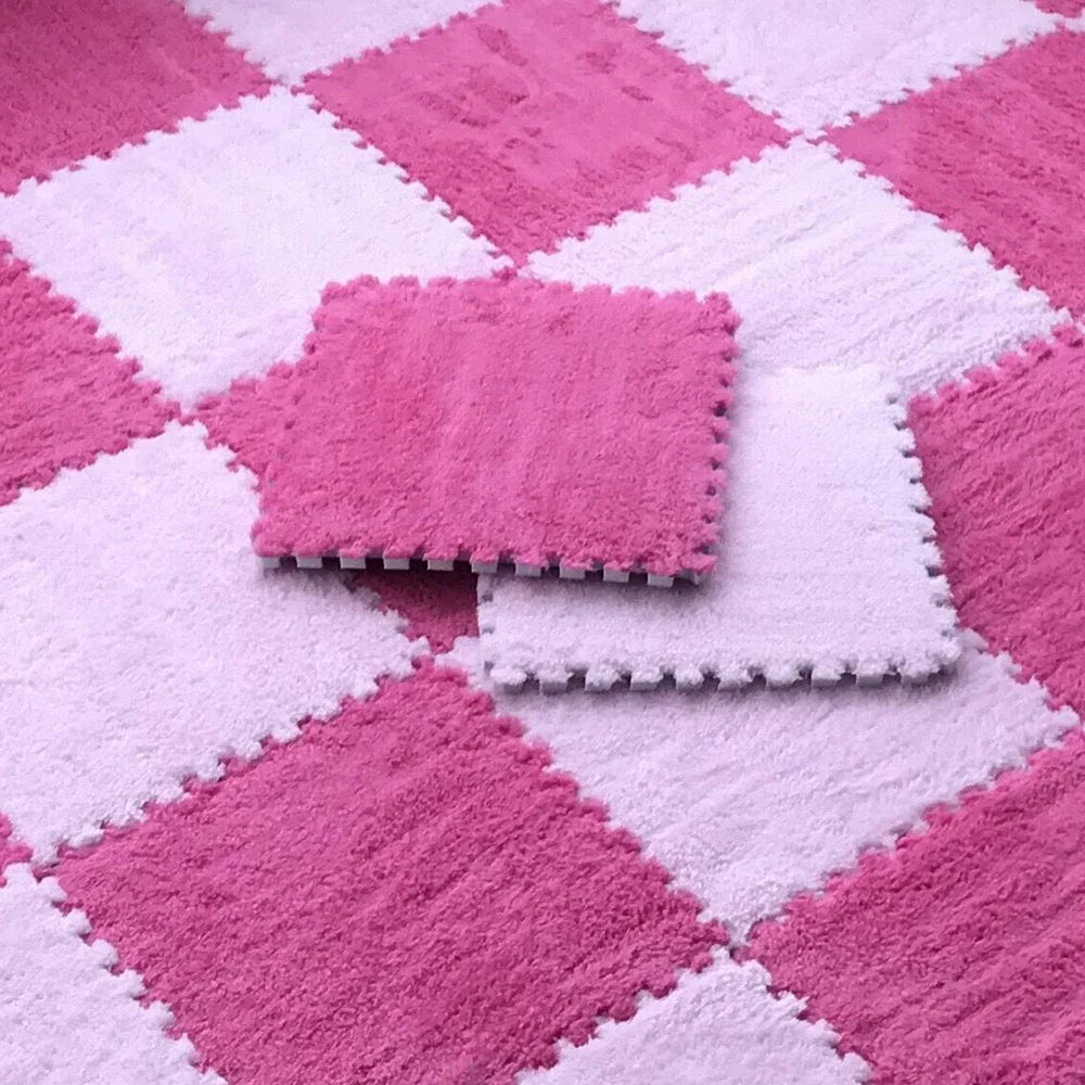 Hemasa Soft Plush Children's Mat Baby Toys Eva Foam Puzzle Carpet Warm Children Play Mats Interlocking Rugs Infant Carpet 30*30*1cm