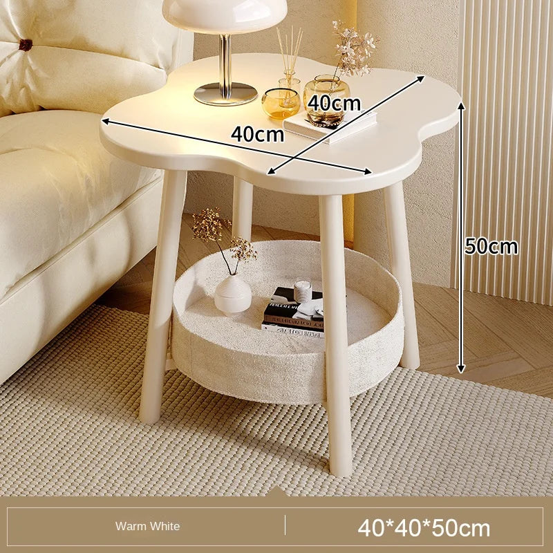 H2O Four-leaf Clover Sofa Side Several Bedroom Small Table Living Room Storage Table Creative Balcony Double Layer Coffee Table