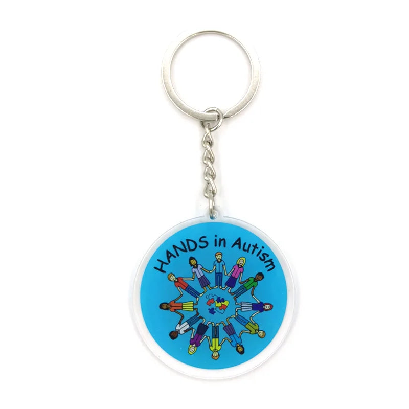 Autism Pattern Anime Lanyard Badge Holder ID Card Lanyards Mobile Phone Rope Key Lanyard Neck Straps Keychain Key Ring