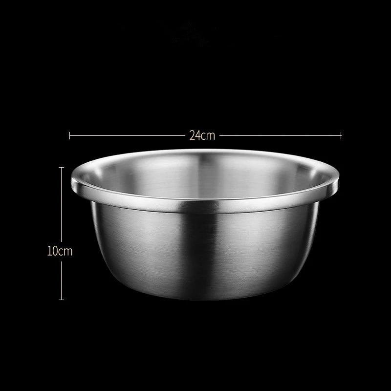 Hemasa Stainless Steel Drain Basket /Colander Round Rice Cleaning Sieve /Fruit Vegetable Washing Basin Strainer Filter