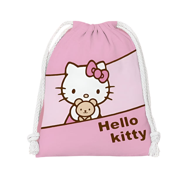 Hemasa drawstring hello kitty cartoon small bag storage bag