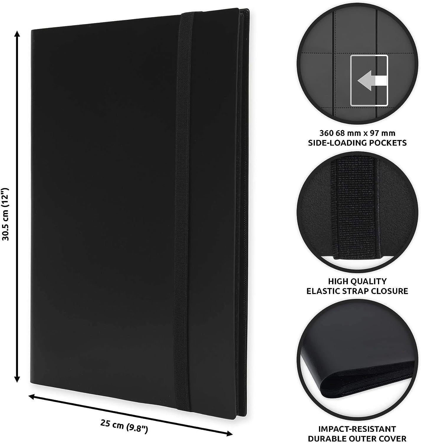 Hemasa 9 Pocket  Card AlbAum Folder - 360 Side Loading Pocket Binder for Game Cards & Sports Cards