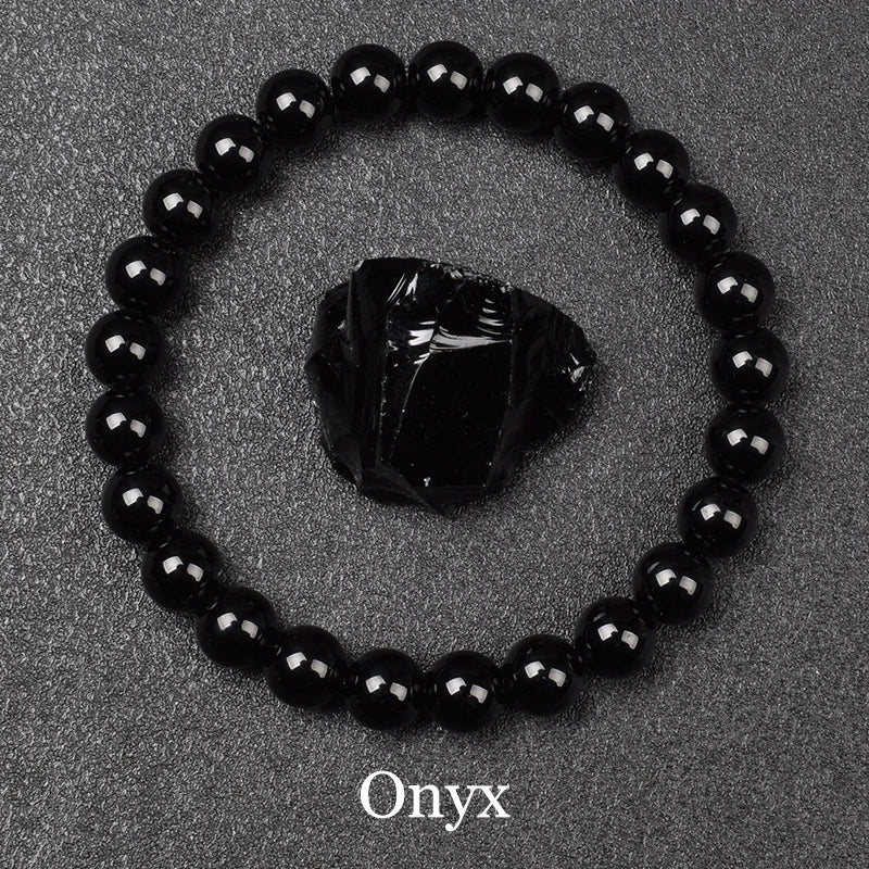Tejesa Natural Golden Obsidian Stone Beads Bracelet Men Women/ Golden Light Rainbow Obsidian Raw Stone Round Bead Natural Energy Jewelry