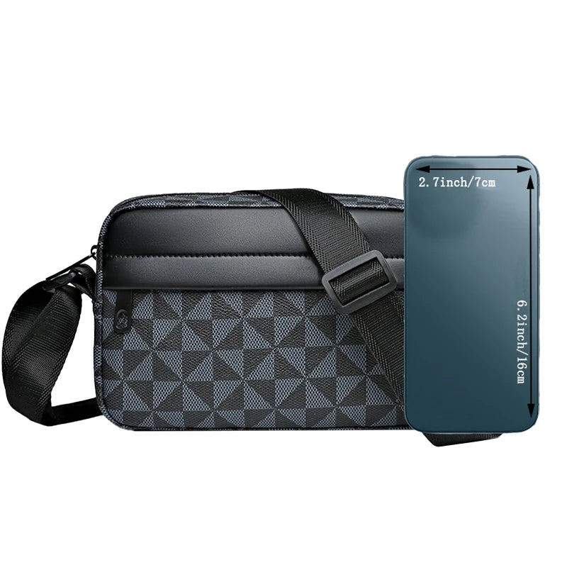 Top-Quality Pu Leather Men Waist Packs Business Crossbody Bags for Male Fashion Travel Storage Phone Shoulder Bags Clutch Bag