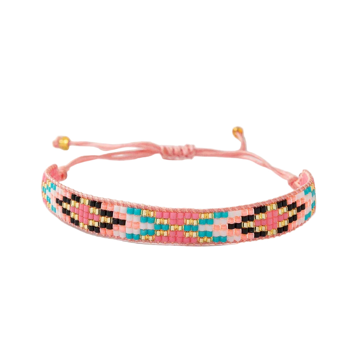 Tejesa Miyuki Seed Beaded Bracelet Adjustable Rope Chain Charm Bracelet for Women/ Girls