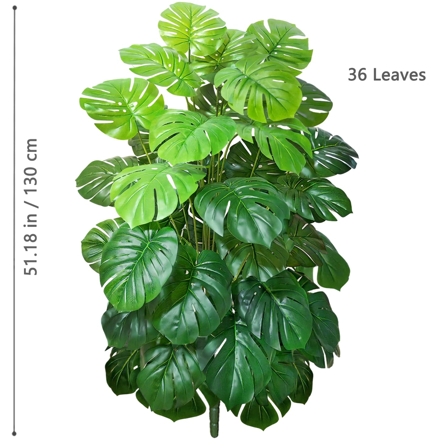Tejesa 60-103cm Artificial Monstera deliciosa Pothos Alocasia Leaf Fake Plant Ornamental Festive Home Office Decoration