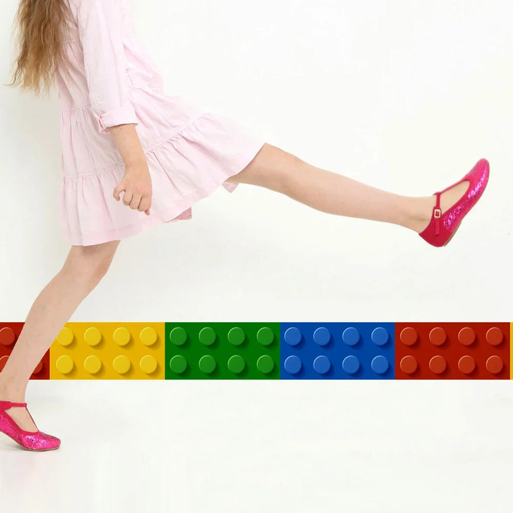 Tejesa 3D Blocks Wallpaper For Kids Room School Decor PVC Wall Sticker Borders DIY Vinyl,Children Teen Classroom  Adhesive Wallpaper