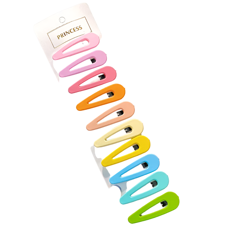 Hemasa 10Pcs/Set Little Girls Snap Hair Clips Candy Color Metal Barrettes BB Hairpin For Children Woman Styling Hair Accessories