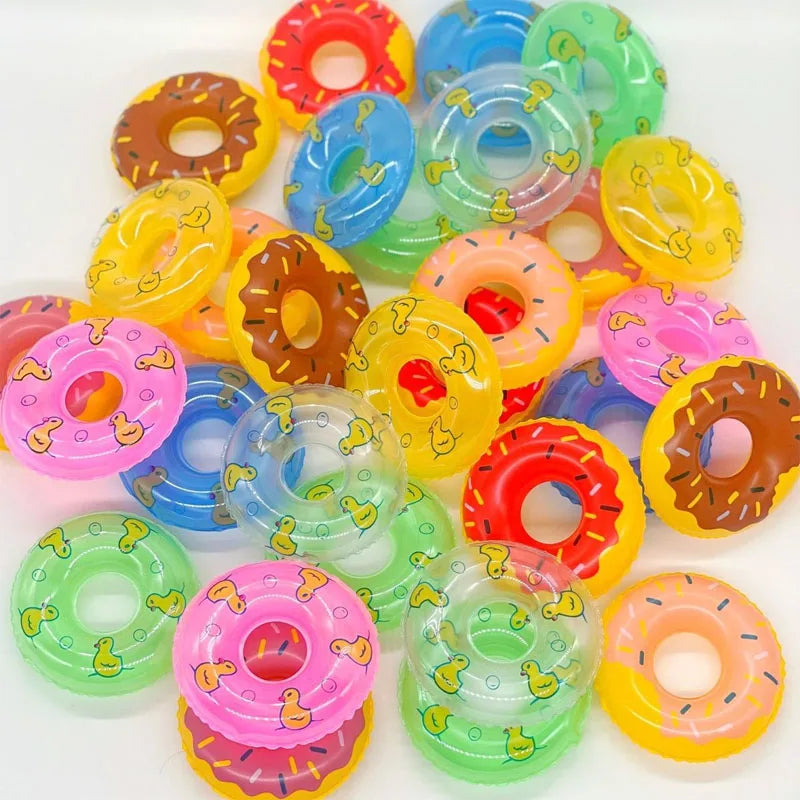 Hemasa 20PCS inflatable mini  Donut swimming rings water games /swimming ring toys
