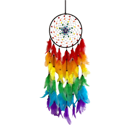 Hemasa  Colorful Feather Handmade Dream Catcher Wind Chimes Creative Living Room Bedroom