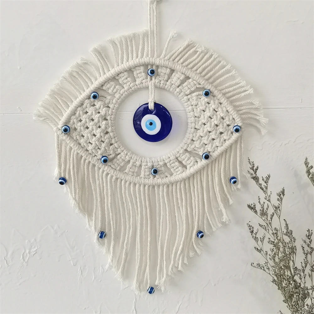 Tejesa  Turkish Blue Evil Eye Wall Tapestry / Home Decor