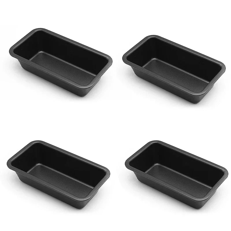 Tejesa 4/6Pcs Mini Bread Mold Carbon Steel Nonstick Cake Pan Toast Mold 6Inch Rectangular Cake Baking Tray Loaf Pan Kitchen Baking Tool