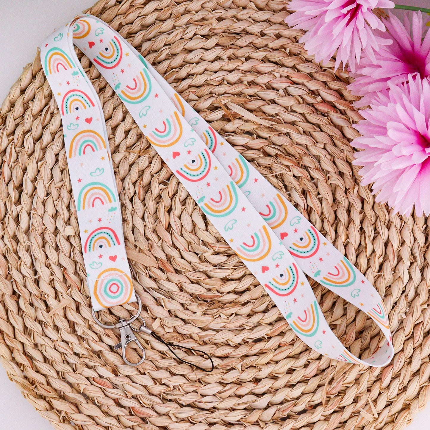 Tejesa Cell Phone Lanyard/ Rainbow Neck Lanyard for ID Card Holder/ Lanyard