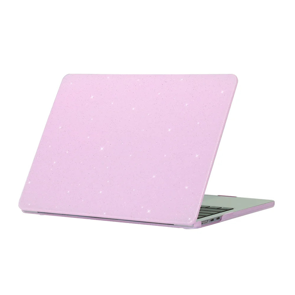 Hemasa Glitter Laptop Case for Macbook Air 13 Case M3 M2 M1 Chip New Air15 M3 Max Cover for Macbook Pro 13 A2338 A2251 Candy Skin Shell