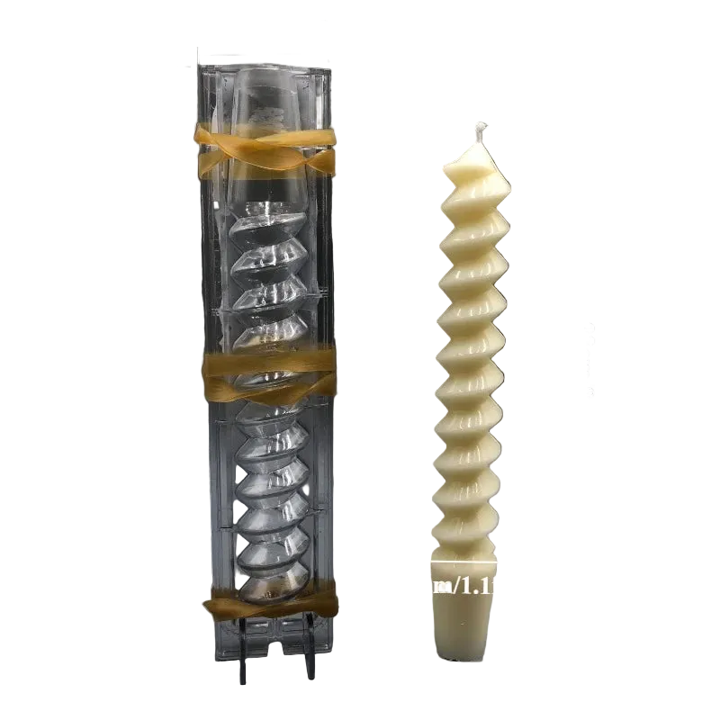 Hemasa 2Pcs 22cm Thread Long Rod Candle Mold, Durable, Easy To Release Mould,PC Plastic Acrylic Mold Kit,DIY Handmade Candle Making Supplies