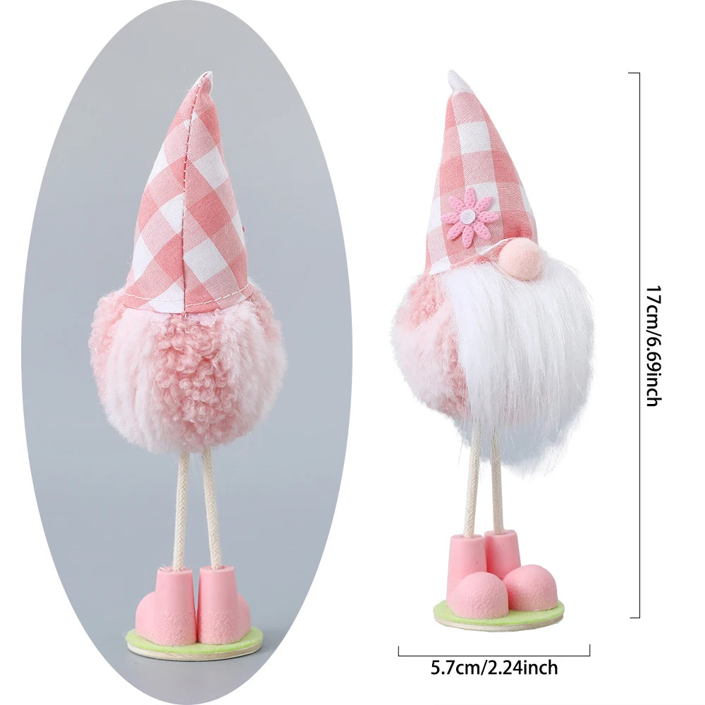 Easter Self-Standing Bunny Gnome Decoration Plush Spring Gnomes Handmade Rabbit Gifts Elf Faceless Doll Holiday Home Decoration
