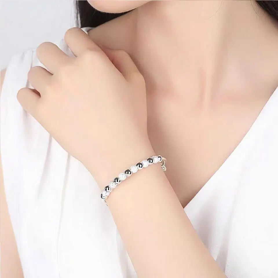 wholesale charms 925 sterling silver Lucky Beads bracelets Bangles Noble for women fashion party wedding jewelry Adjustable