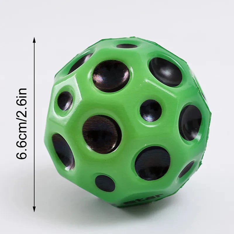 Hemasa   4 pcs Super High Bouncing Ball PU Foam Solid Moon Shape Bouncy Ball Kids Indoor Outdoor Sports Stress Relief Toy Sensory Ball for Kids