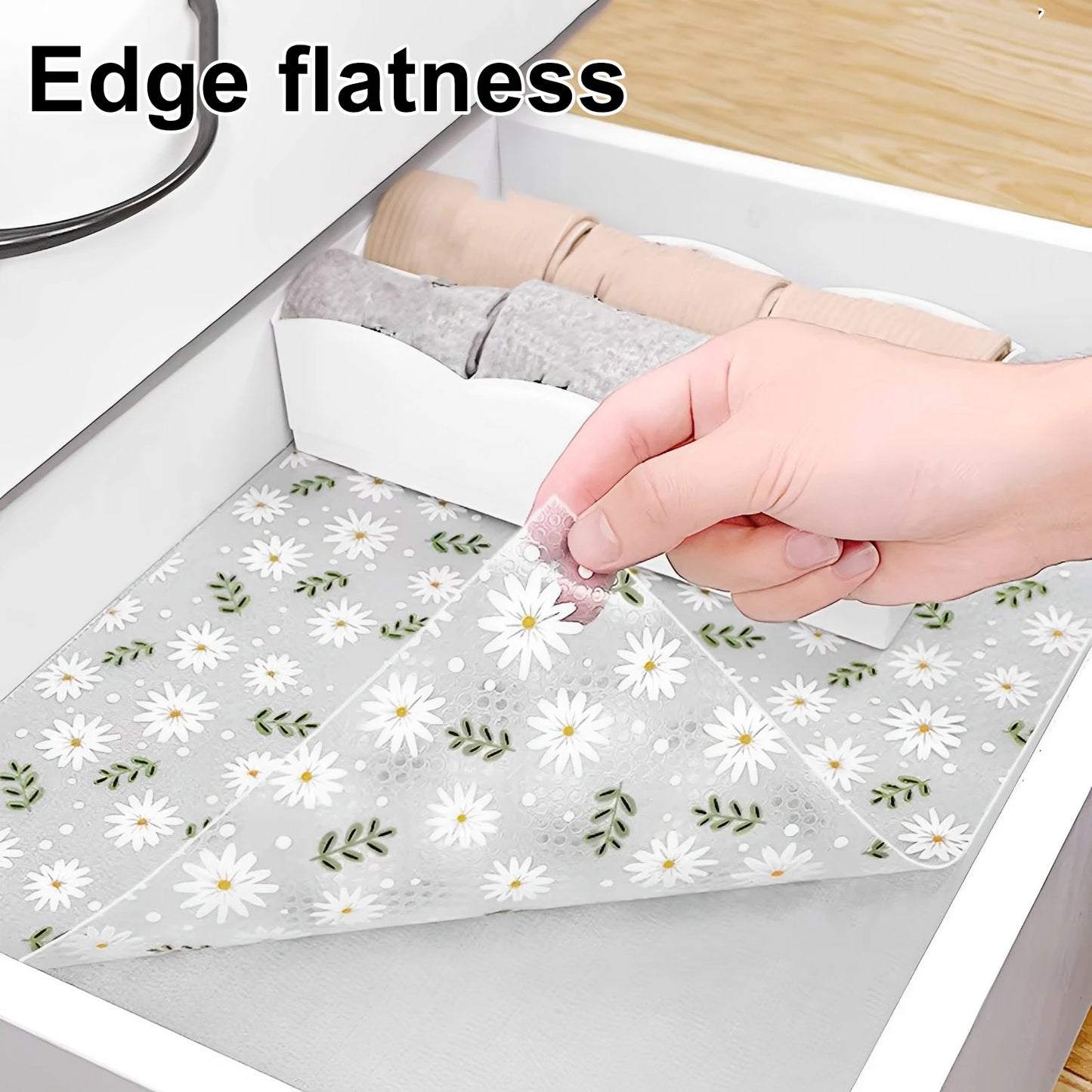 Tejesa Cabinet Mat Drawer Refrigerator Shelf Liner Waterproof Mat Environmentally Cupboard Cover Placemats Table Pad Non-Adhesive