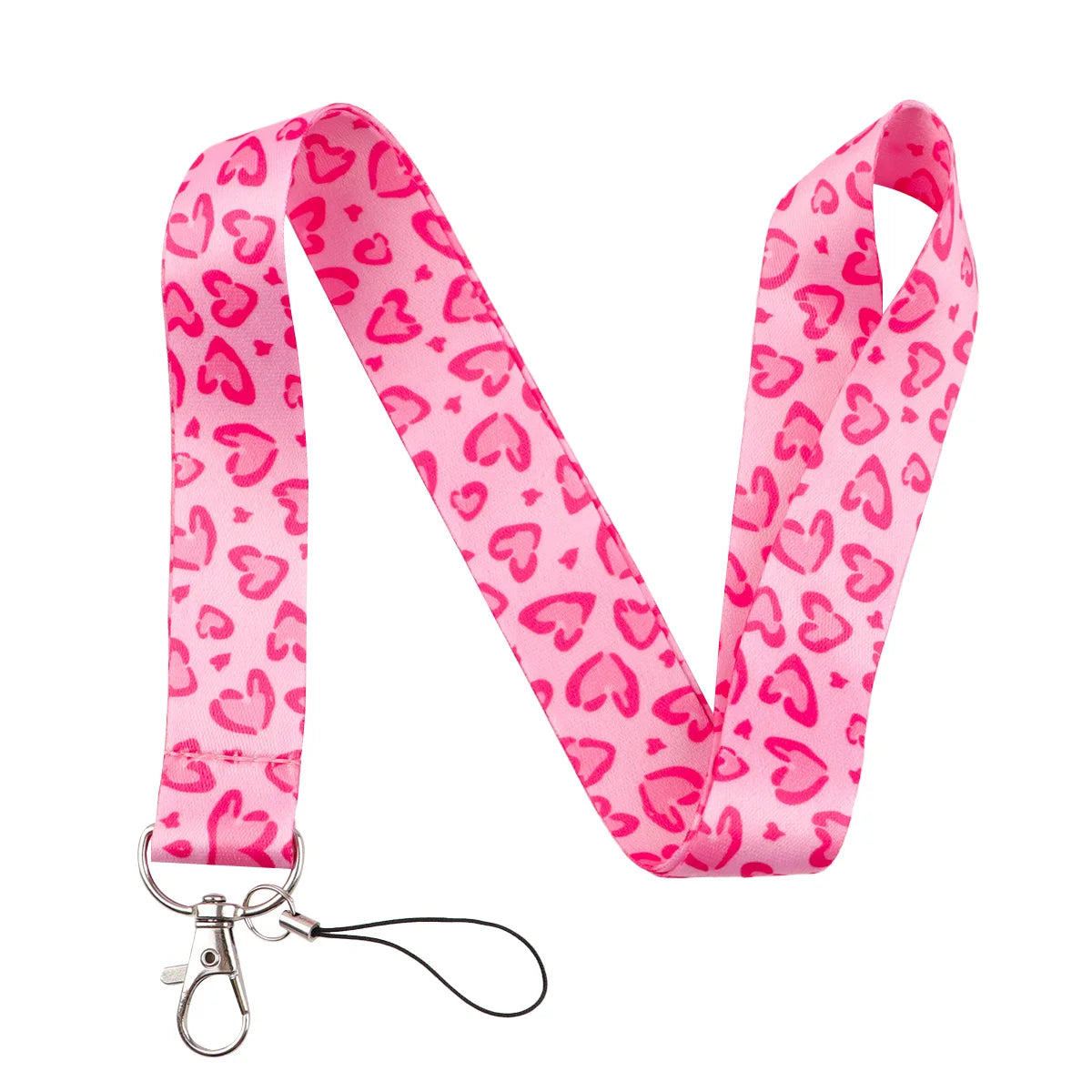 Tejesa Heart Lanyard Simple Style Neck Strap for Key ID Card Cell Phone Straps Badge Holder DIY Hanging Rope Neckband Accessories