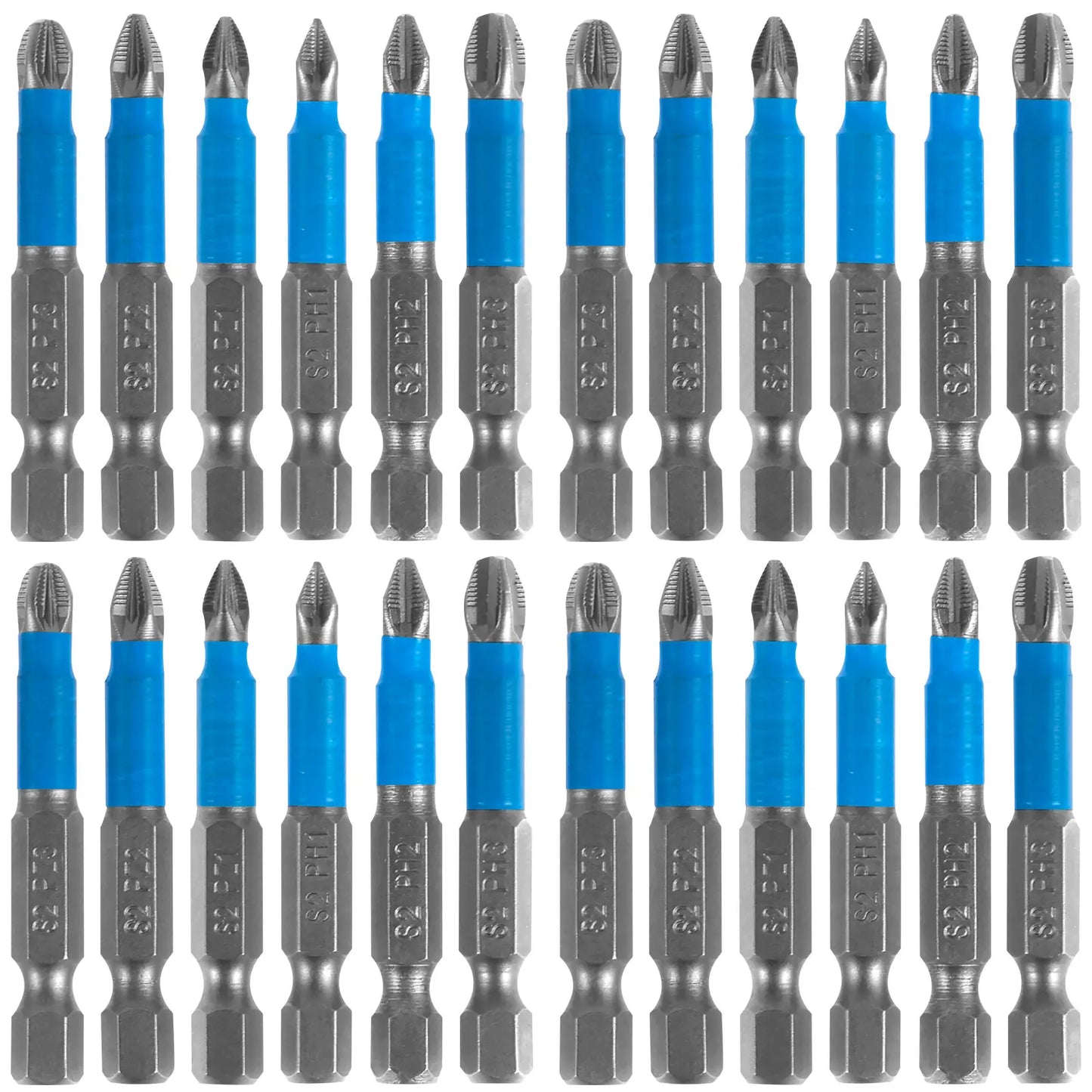 24/12pcs Hex Head Allen Wrench Power Drill Bit Set S2 Steel Magnetic Screwdriver Extend Adapter Hex Shank Drill Bit Repair Tool