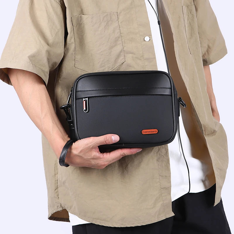High Quality Soft PU Leather Male Small Shoulder Bag Fashion Men's Mini Handbag Casual Male Day Clutch Phone Bag