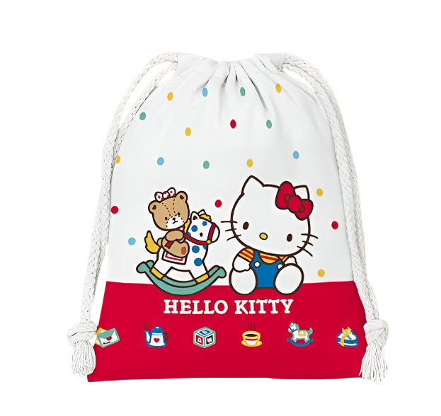 Hemasa drawstring hello kitty cartoon small bag storage bag