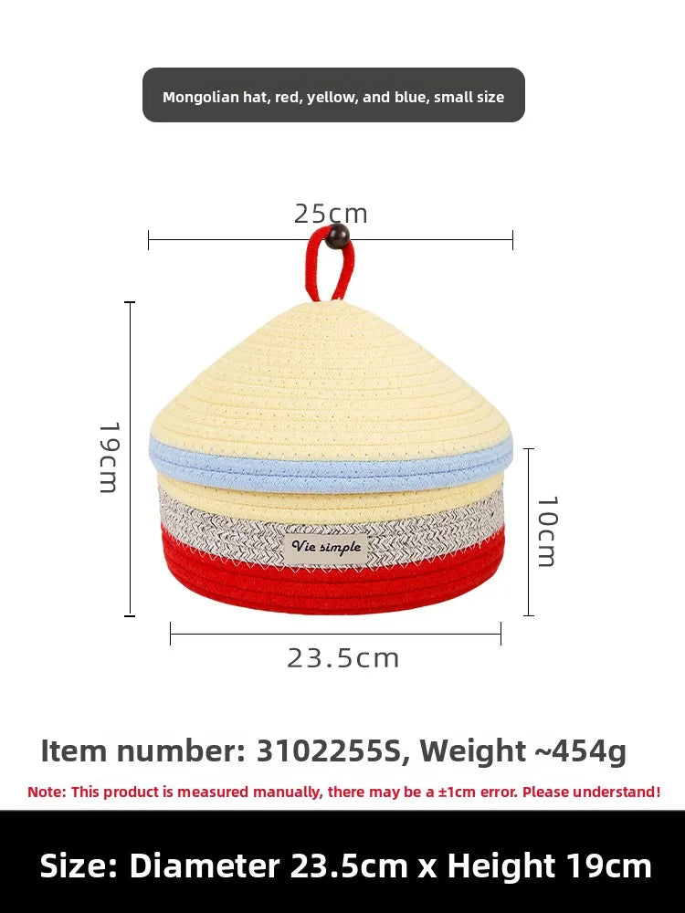 Tejesa Dopne Cotton Tead Woven Storage Basket Cute Living Room Sna Miscellaneous Goods Storage Box Bedroom Cosmetic Organizer...