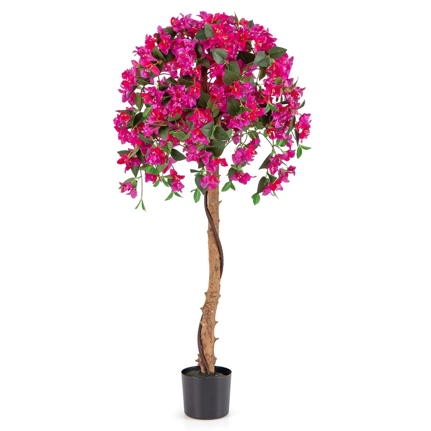 Hemasa  115cm Artificial Boxwood Topiary Ball Tree Fake 5 Ball Topiary Tree Office Decor
