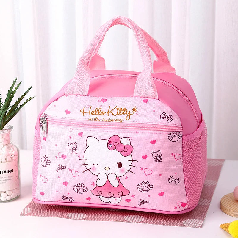 Hemasa Insulated Lunch Bag/ Hellokitty Waterproof Lunch Box /Handbag Widened Aluminum Foil Material Bento Bag Can Hold Water Cup