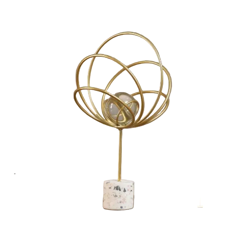 Hemasa Nordic Simple Metal Abstract Art Ornaments Porch Living Room TV Cabinet Office Desktop Creative Home Decoration